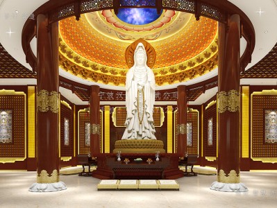 上海观音殿室内装修设计效果图